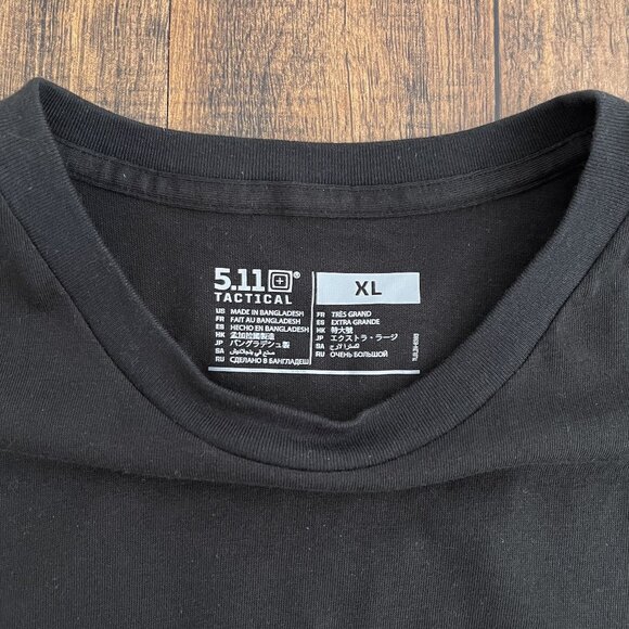 5.11 Cams Short Sleeve Base Layer Shirt Carry Conceal Padded 41222 Size XL Black - Picture 9 of 14